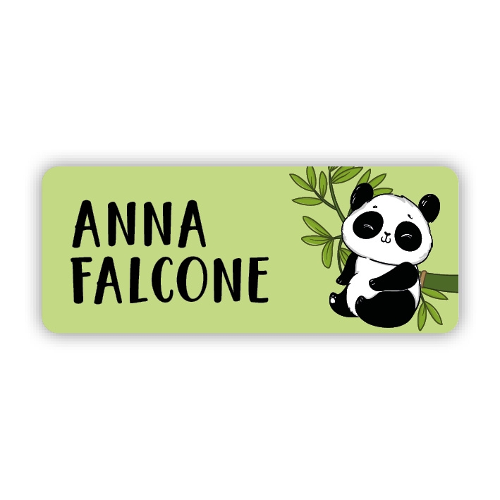 Stifteaufkleber I Kleine Namensaufkleber Panda