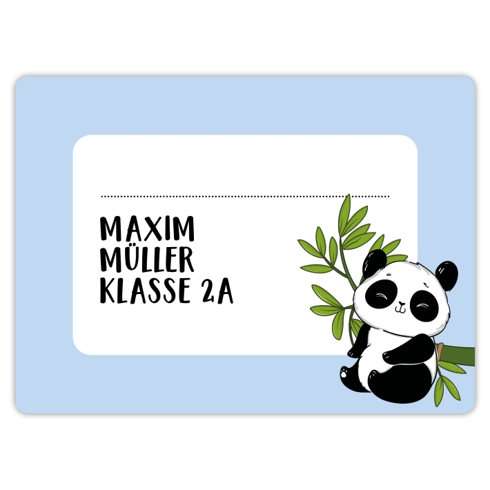 Heftaufkleber I groe Schulaufkleber Panda