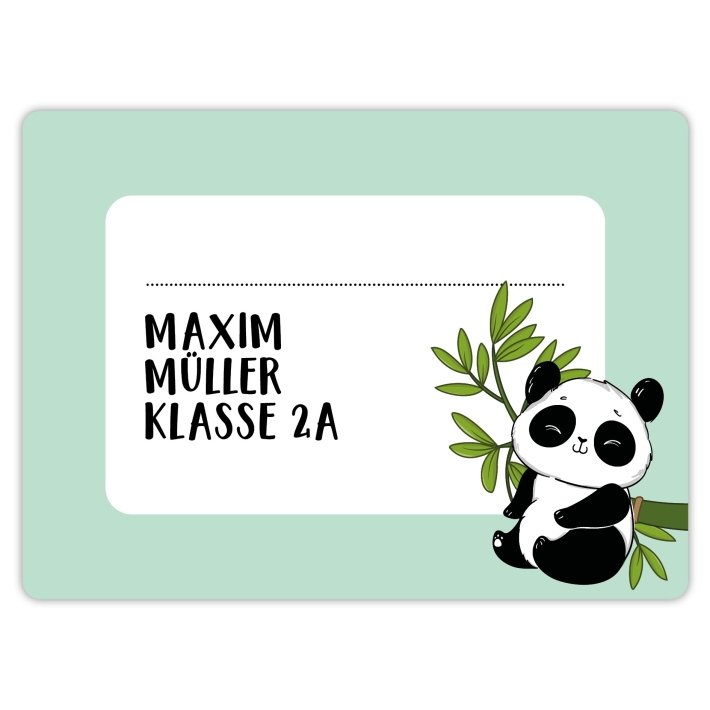 Heftaufkleber I groe Schulaufkleber Panda