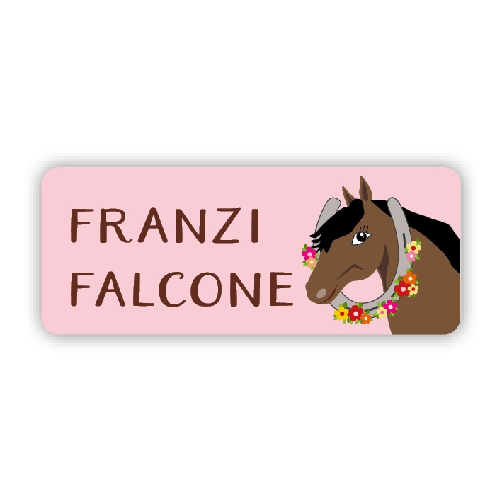Stifteaufkleber I Kleine Namensaufkleber Pferd