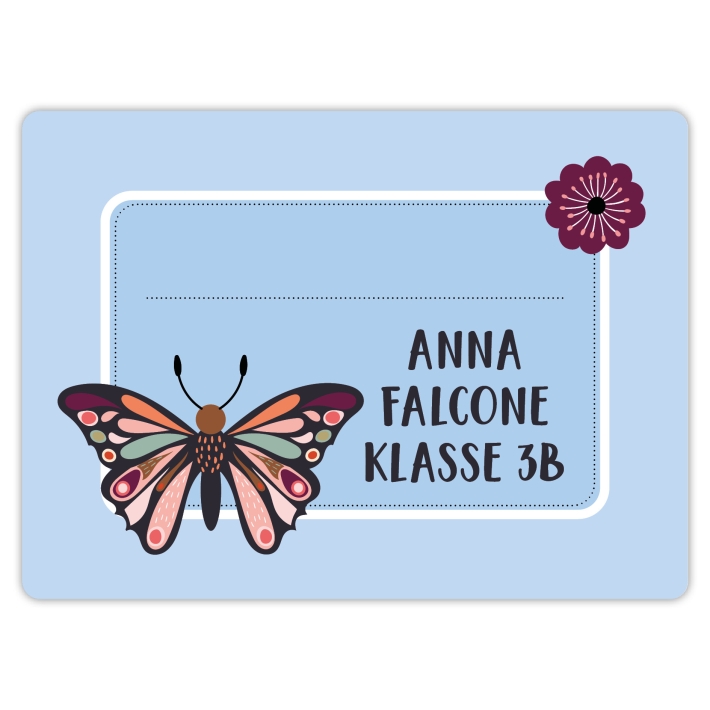 Heftaufkleber I groe Schulaufkleber Schmetterling