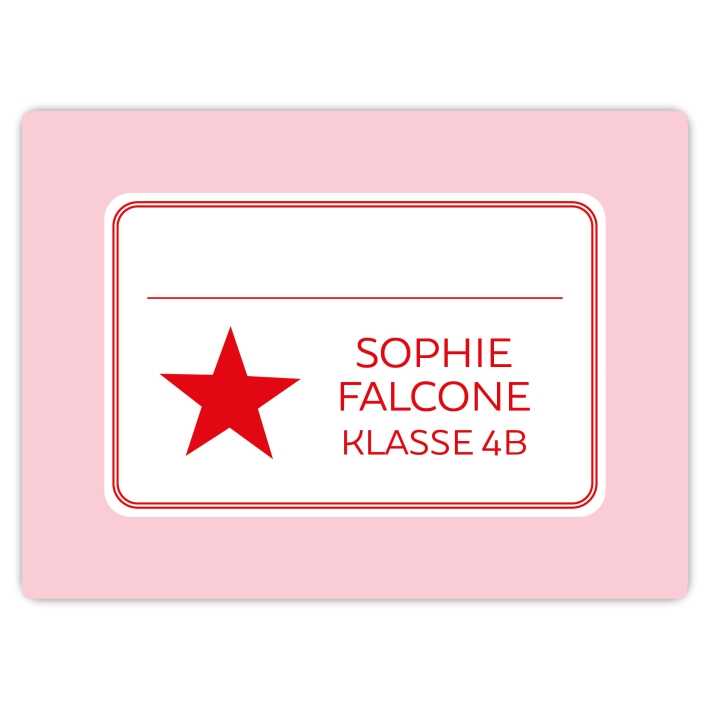 Heftaufkleber I groe Schulaufkleber Stern