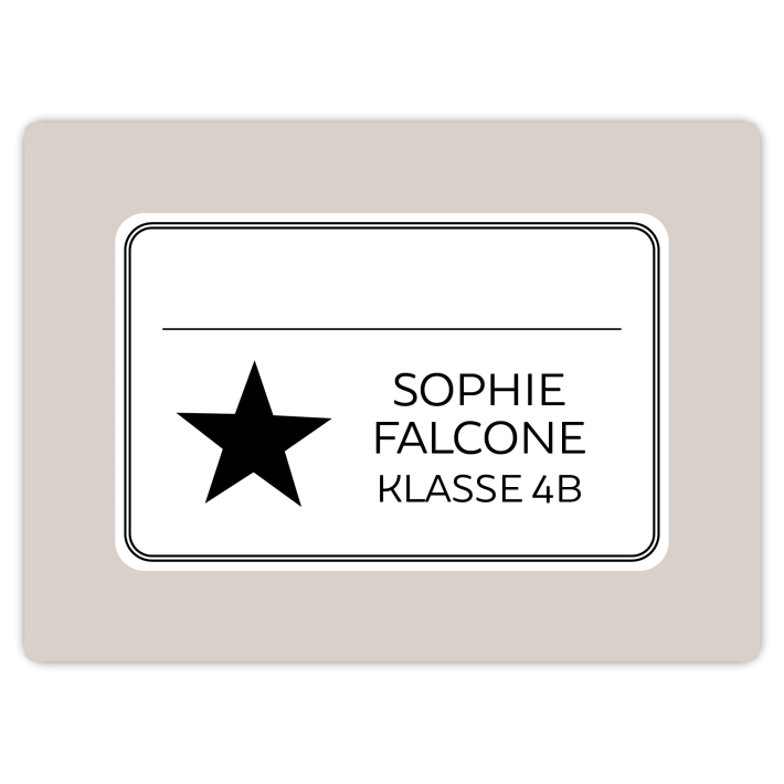 Heftaufkleber I groe Schulaufkleber Stern