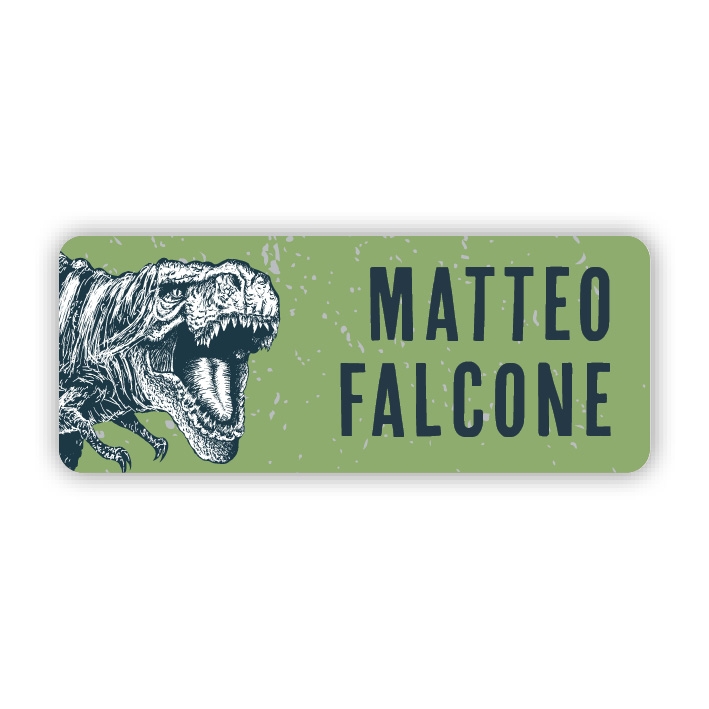 Stifteaufkleber I Kleine Namensaufkleber T Rex