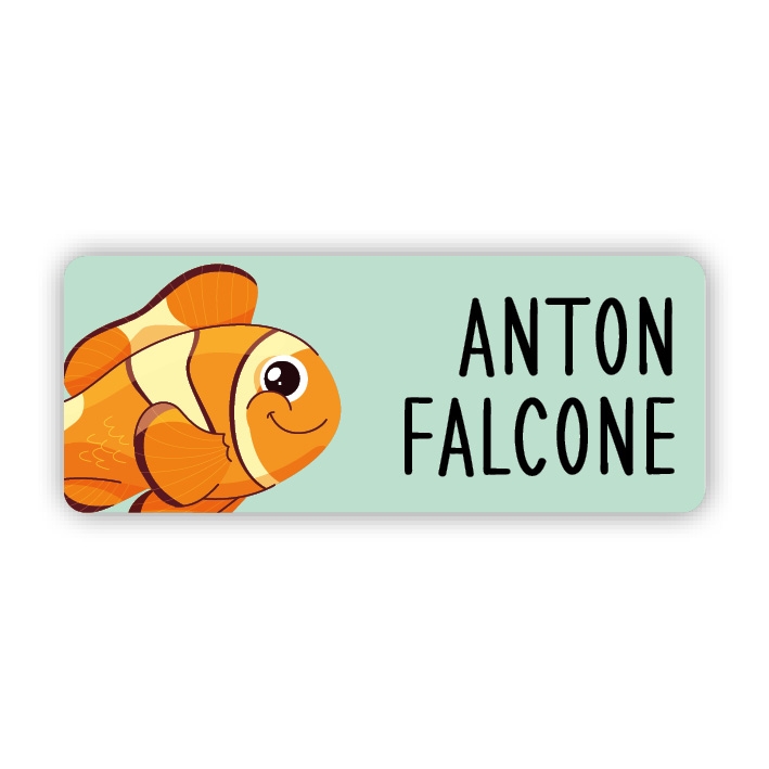 Stifteaufkleber I Kleine Namensaufkleber Fisch