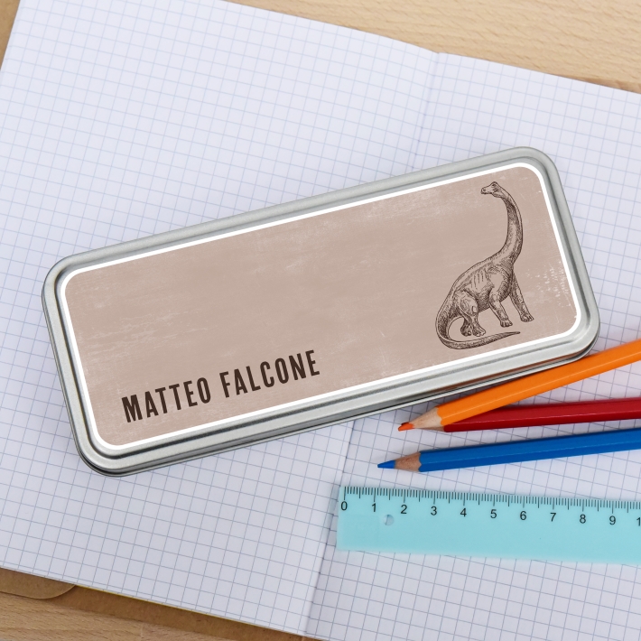 Stiftedose I Stiftebox fr die Schule Dino