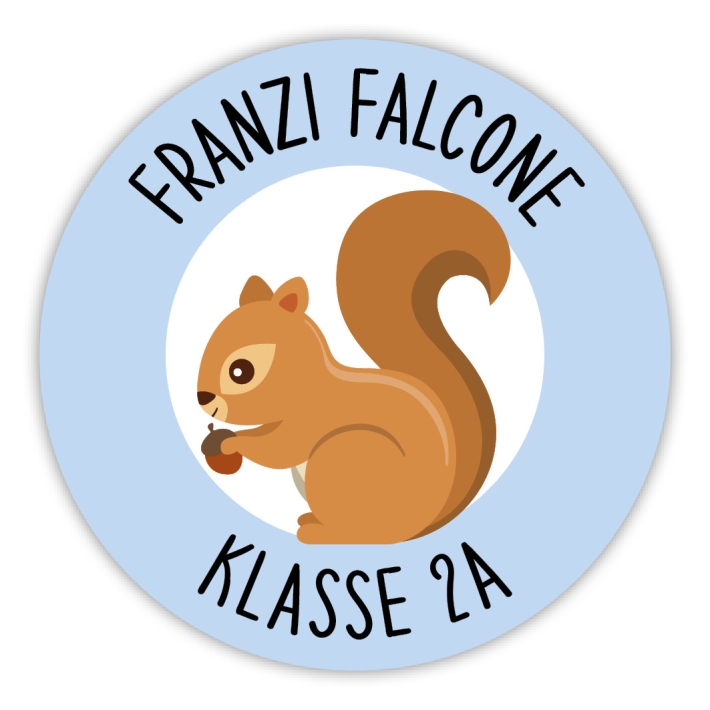Schulaufkleber I Namensaufkleber fr die Schule Eichhrnchen