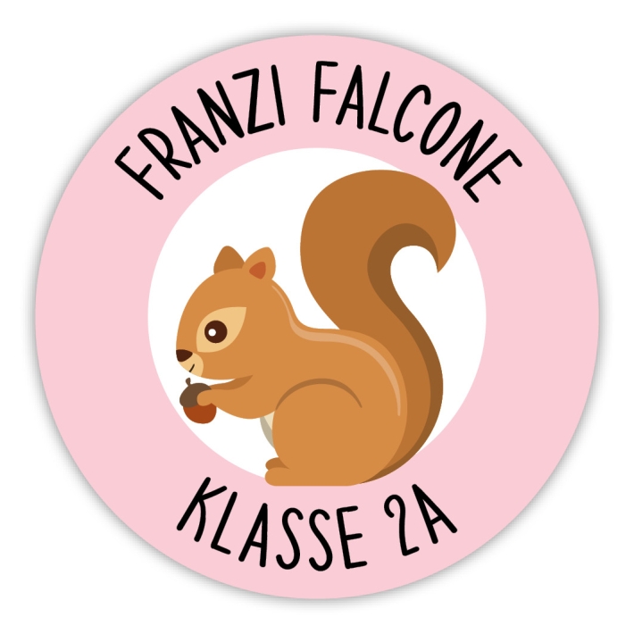 Schulaufkleber I Namensaufkleber fr die Schule Eichhrnchen