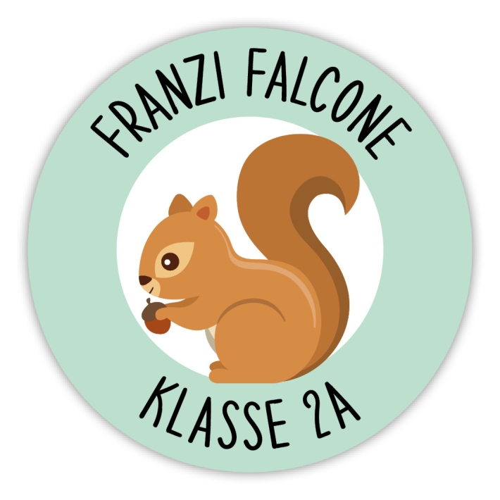 Schulaufkleber I Namensaufkleber fr die Schule Eichhrnchen