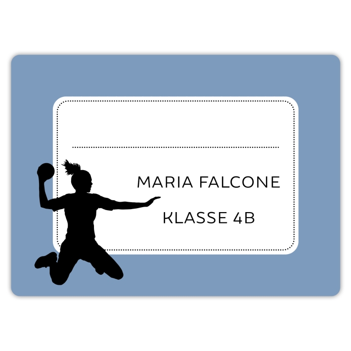 Heftaufkleber I groe Schulaufkleber Handballerin