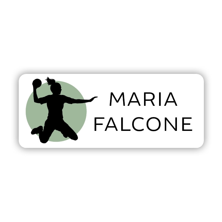 Stifteaufkleber I Kleine Namensaufkleber Handballerin