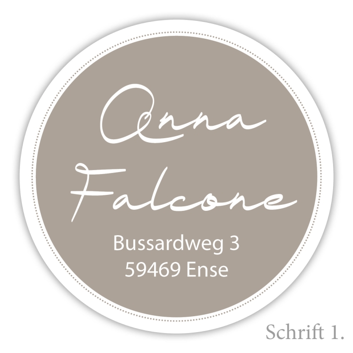Adressaufkleber Simple, rund