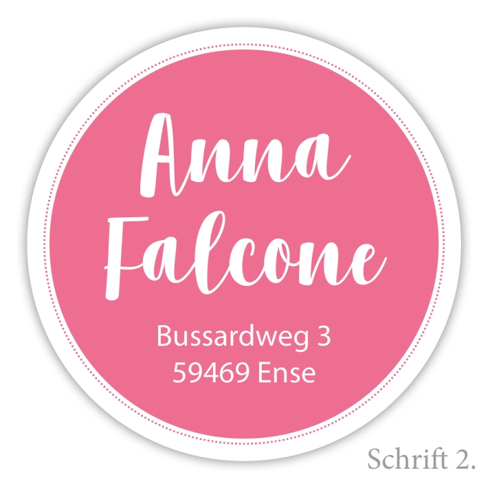 Adressaufkleber Simple, rund