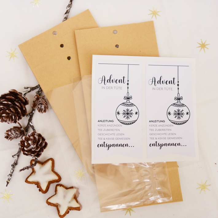 Advent in der Tte I DIY Verpackung 2er Set