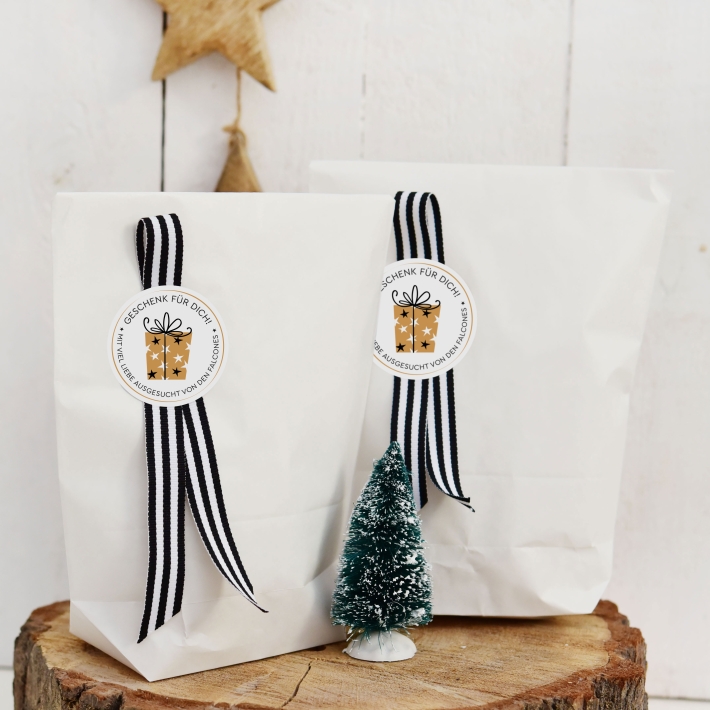 Weihnachtsaufkleber Geschenk fr Dich, personalisiert
