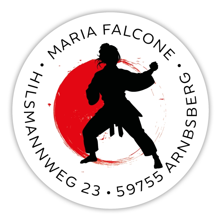 Schulaufkleber I Namensaufkleber fr die Schule Judo I Karate I 