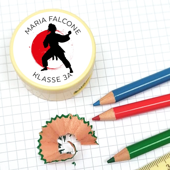 Schulaufkleber I Namensaufkleber fr die Schule Judo I Karate I 