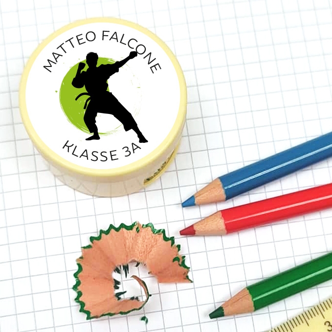 Schulaufkleber I Namensaufkleber fr die Schule Judo I Karate I