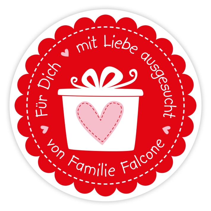 Weihnachtsaufkleber Geschenk