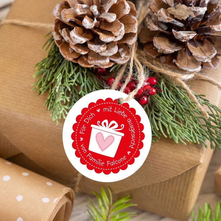 Weihnachtsaufkleber Geschenk