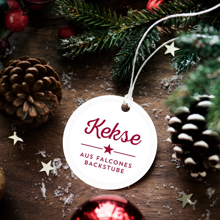 Weihnachtsaufkleber modern Stern