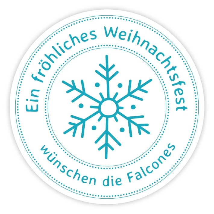 Weihnachtsaufkleber Eisflocke