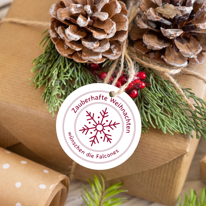 Weihnachtsaufkleber Eisflocke