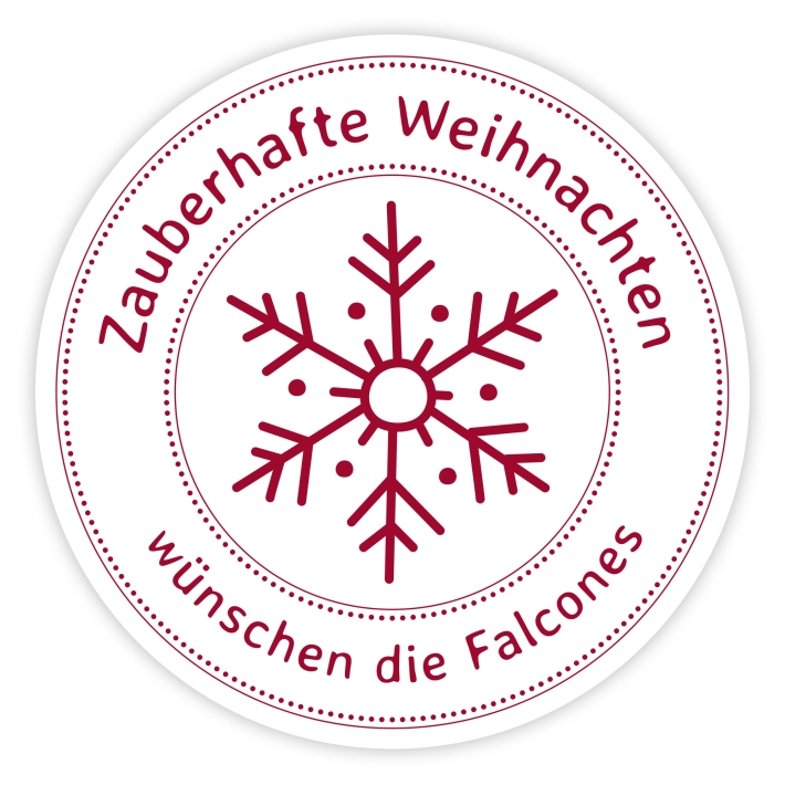 Weihnachtsaufkleber Eisflocke