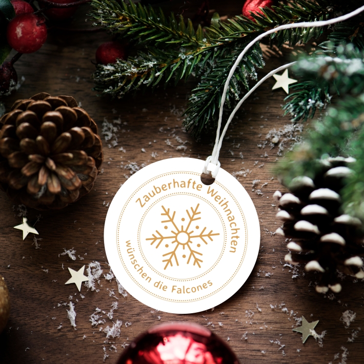 Weihnachtsaufkleber Eisflocke