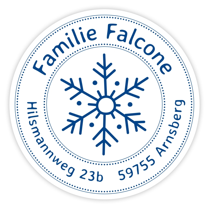 Weihnachtsaufkleber Eisflocke