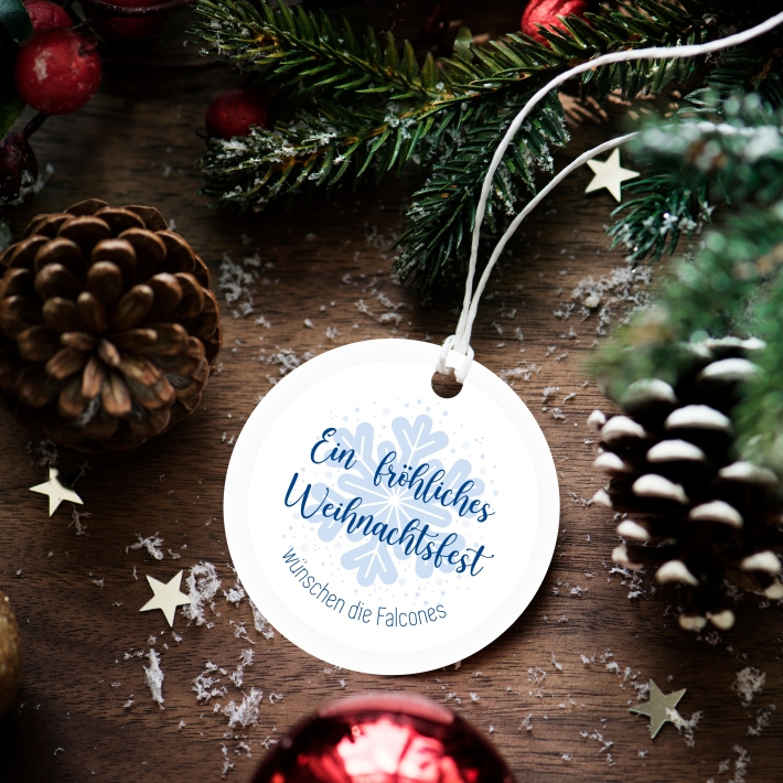 Weihnachtsaufkleber Schneeflocke