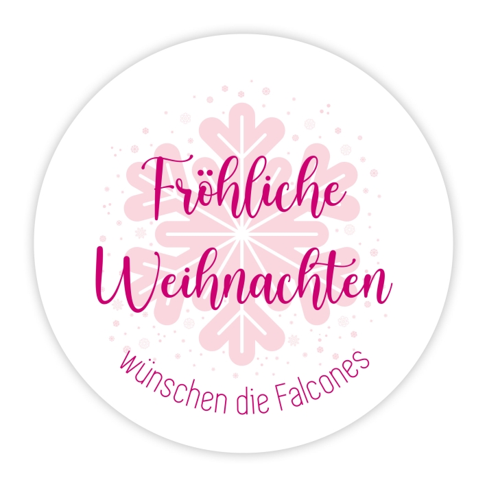 Weihnachtsaufkleber Schneeflocke