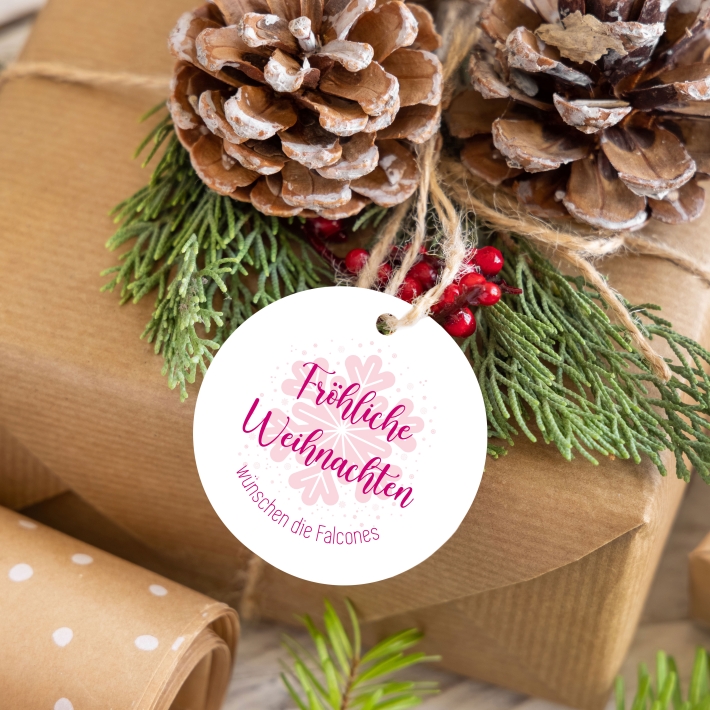 Weihnachtsaufkleber Schneeflocke