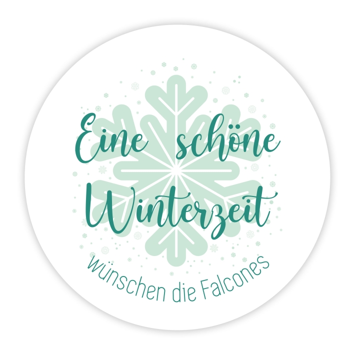 Weihnachtsaufkleber Schneeflocke
