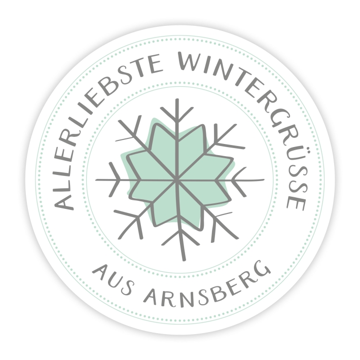 Weihnachtsaufkleber Eisflocke