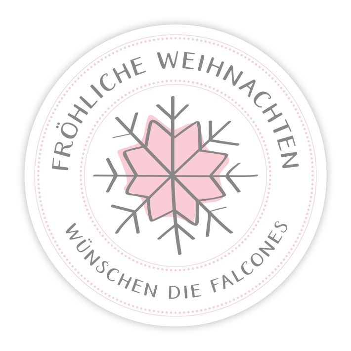 Weihnachtsaufkleber Eisflocke