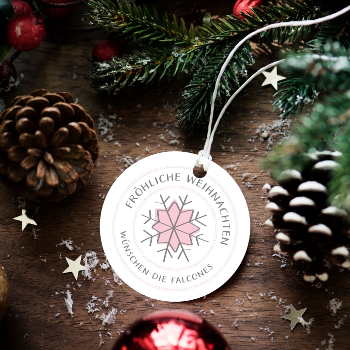 Weihnachtsaufkleber Eisflocke