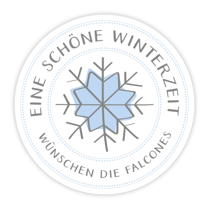 Weihnachtsaufkleber Eisflocke