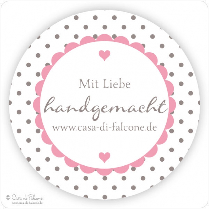 Aufkleber Handgemacht Dots