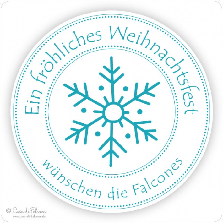 Aufkleber Weihnachten Eisflocke