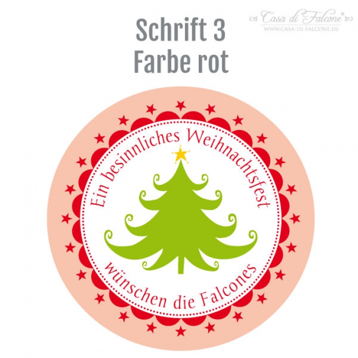 Aufkleber Weihnachten Tannenbaum