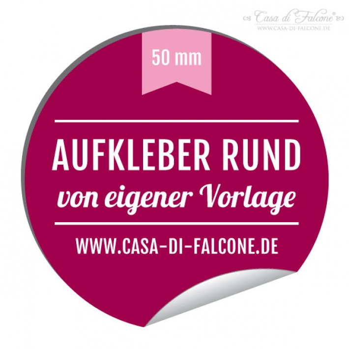 Logoaufkleber rund 50 mm - von Ihrer Vorlage