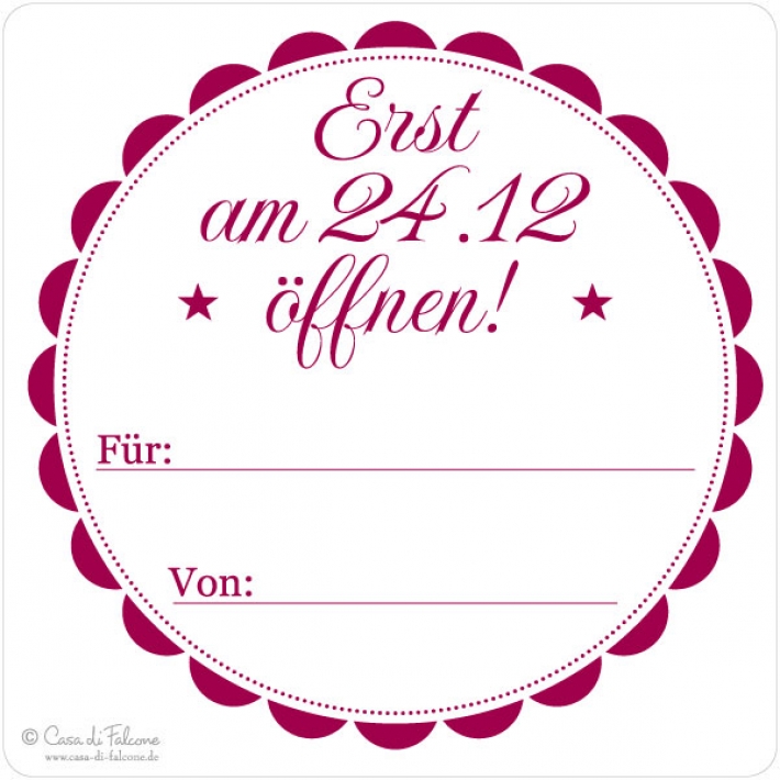 Motivstempel Erst am 24.12 ffnen