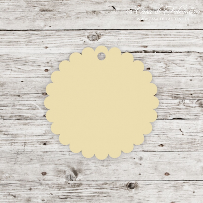Papieranhnger rund 40 mm sandbraun SALE