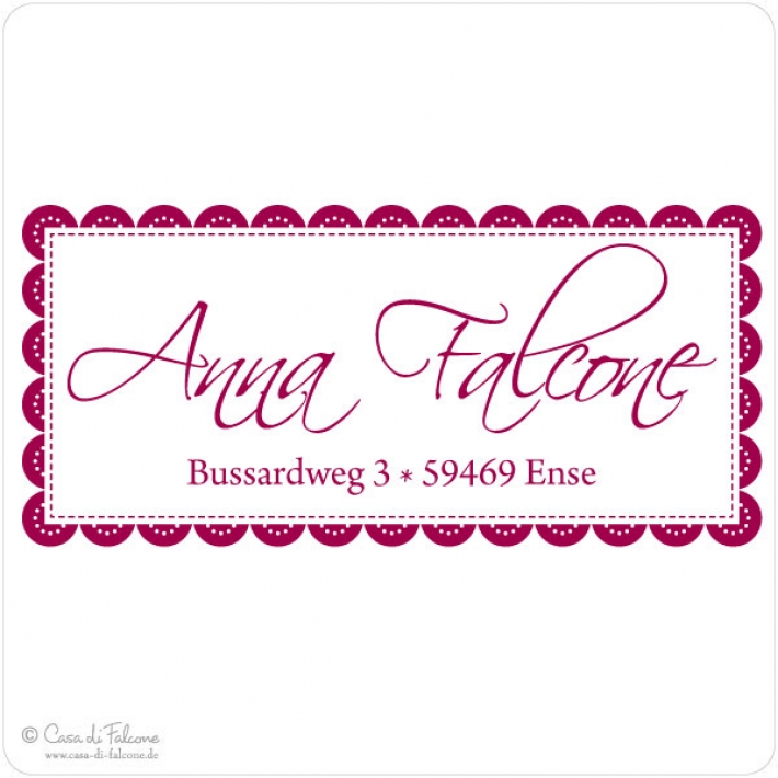 Adressstempel Spitzenrand