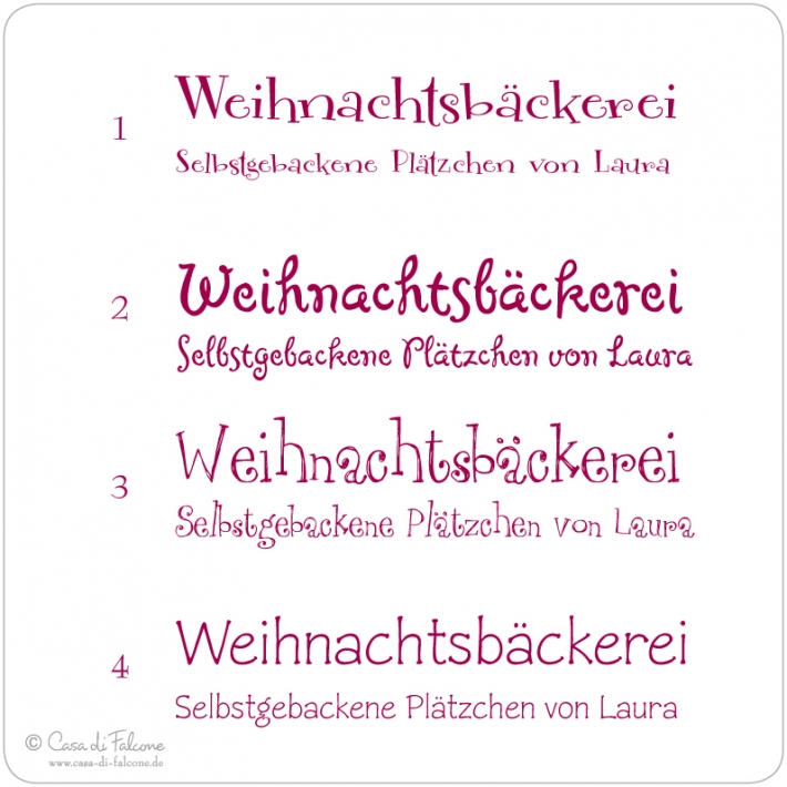 Aufkleber fr Backmischungen X-Mas
