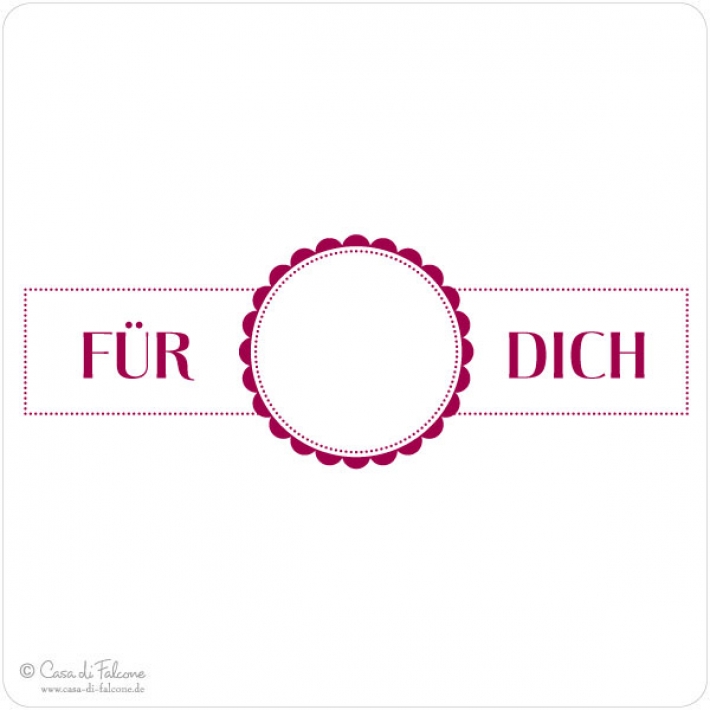 Motivstempel Label Fr Dich