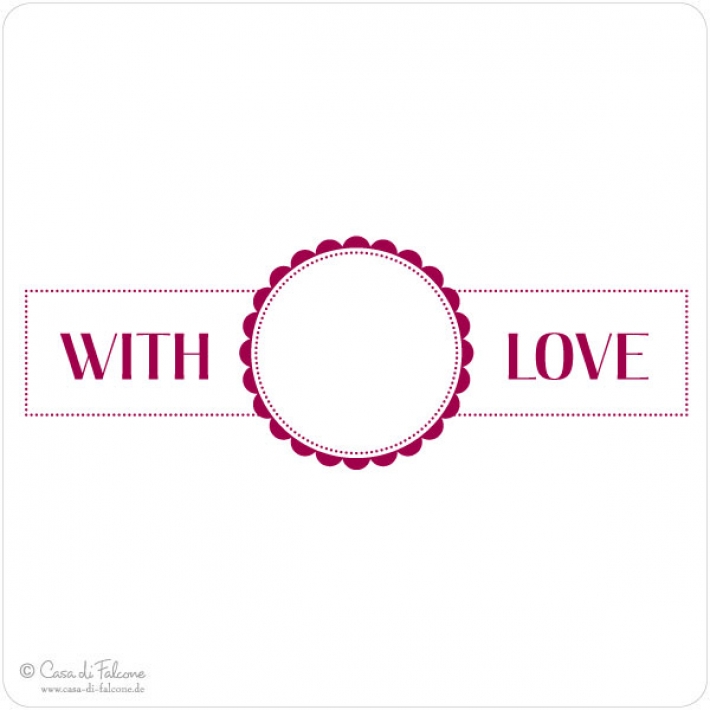 Motivstempel Label with love