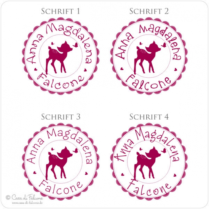 Namensstempel Reh