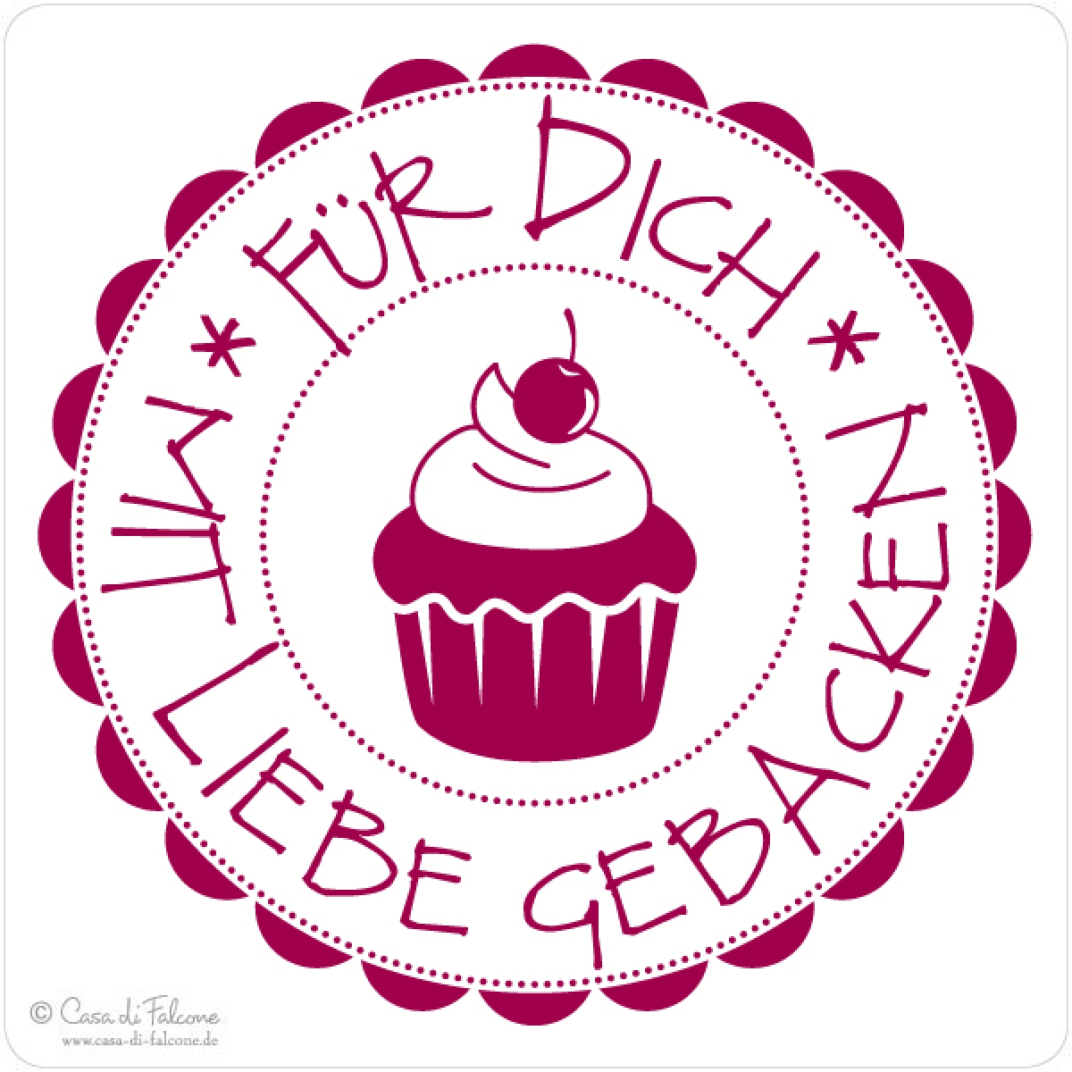 Motivstempel Mit Liebe gebacken Casa di Falcone